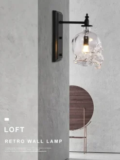 Comfort u0026 Style Beleuchtung-Retro Totenkopf Pendelleuchte - Vintage Glasleuchte