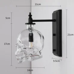 Comfort u0026 Style Beleuchtung-Retro Totenkopf Pendelleuchte - Vintage Glasleuchte