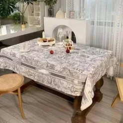 Feast u0026 Flair Küche & Esszimmer-Retro wasserdichte Leinentischdecke - Pastorale Essdecke