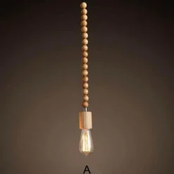 Comfort u0026 Style Beleuchtung-Retro Wooden Pendant Lamp - Nature-Inspired Lighting