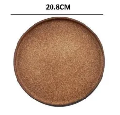 Elegance at the Table Küche & Esszimmer-Retro-Essteller - 4er-Set dunkelgelbe Keramikteller