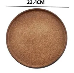 Elegance at the Table Küche & Esszimmer-Retro-Essteller - 4er-Set dunkelgelbe Keramikteller