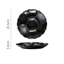 Elegance at the Table Küche & Esszimmer-Retro-Essteller aus Keramik mit 4 Fächern – Geschirr für Obst, Snacks und Desserts