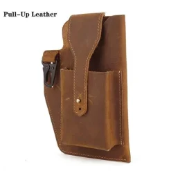 Herren Heritage Threads Taschen & Geldbörsen|Herrenbekleidung-Retro-Gürteltasche aus Leder – Multifunktionaler Telefonhalter