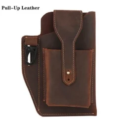 Herren Heritage Threads Taschen & Geldbörsen|Herrenbekleidung-Retro-Gürteltasche aus Leder – Multifunktionaler Telefonhalter