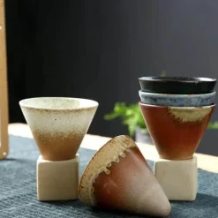 Plates u0026 More Küche & Esszimmer-Retro-Kaffeetasse aus Keramik – Latte-Tasse aus japanischem Porzellan