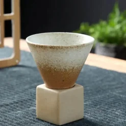 Plates u0026 More Küche & Esszimmer-Retro-Kaffeetasse aus Keramik – Latte-Tasse aus japanischem Porzellan