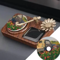 Wild u0026 Free Gear Autozubehör|Automobilindustrie-Retro-Plattenspieler-Auto-Lufterfrischer – rotierendes Solar-Design