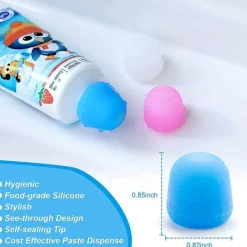 The Blissful Bath Badezimmer-Reusable Toothpaste Caps - Eco-Friendly 4 Pack