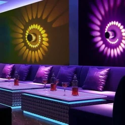 Comfort u0026 Style Beleuchtung-RGB Spiral Hole LED Wall Light - Fun Decorative Lighting