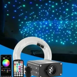 The Decor Haven Autozubehör|Automobilindustrie-RGB-Glasfaser-Deckenleuchte – Stimmungsvolle Atmosphärenbeleuchtung