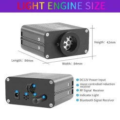 The Decor Haven Autozubehör|Automobilindustrie-RGB-Glasfaser-Deckenleuchte – Stimmungsvolle Atmosphärenbeleuchtung