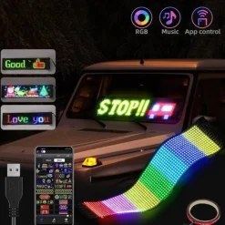 Wild u0026 Free Gear Autozubehör|Automobilindustrie-RGB-LED-Pixel-Panel – Vielseitiger Smart-Display-Bildschirm