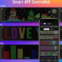 Wild u0026 Free Gear Autozubehör|Automobilindustrie-RGB-LED-Pixel-Panel – Vielseitiger Smart-Display-Bildschirm