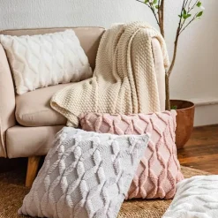 Cozy Cushions Bettzeug-Rhombus-Kissenbezug – weicher Plüsch-Kissenbezug für stilvolle Heimdekoration