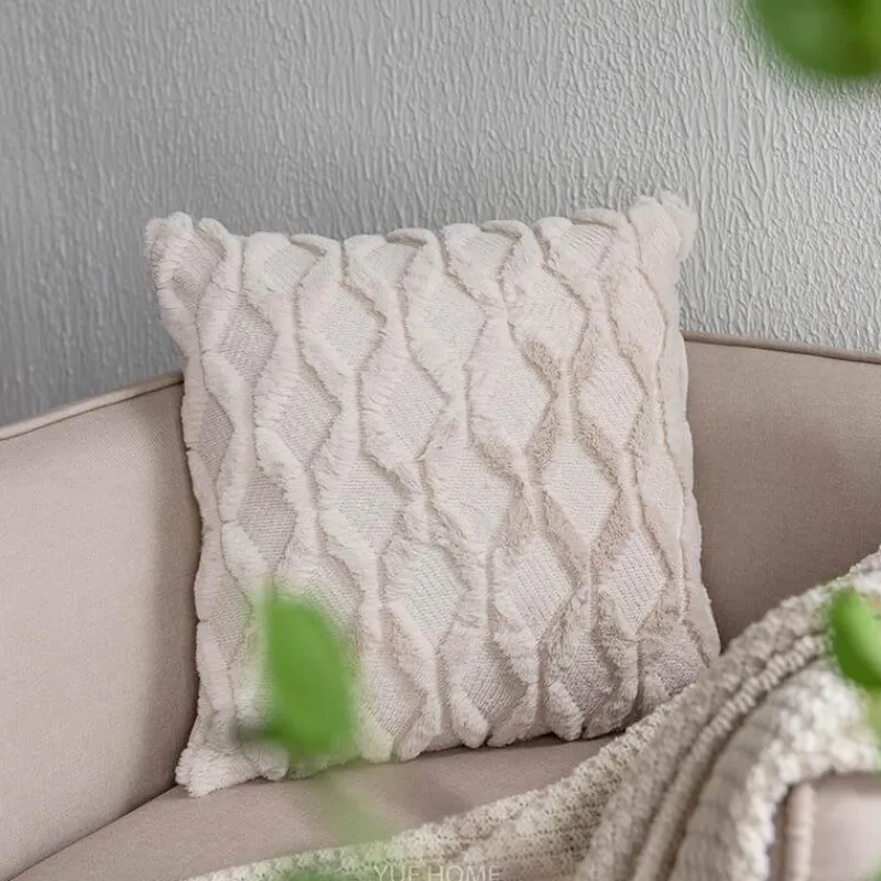 Cozy Cushions Bettzeug-Rhombus-Kissenbezug – weicher Plüsch-Kissenbezug für stilvolle Heimdekoration