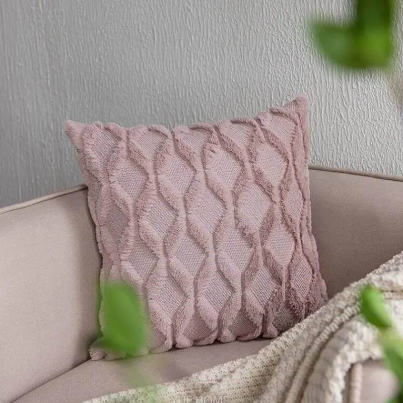 Cozy Cushions Bettzeug-Rhombus-Kissenbezug – weicher Plüsch-Kissenbezug für stilvolle Heimdekoration