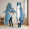 Cozy Haven Babyspielzeug|Bettzeug-Riesiger Hai-Plüsch-Schlafsack – Bite Me Shark-Design
