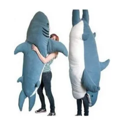Cozy Haven Babyspielzeug|Bettzeug-Riesiger Hai-Plüsch-Schlafsack – Bite Me Shark-Design