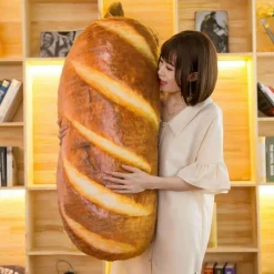 Cozy Cushions Bettzeug-Riesiges Brot-Plüschkissen - Dekoratives Lebensmittelkissen