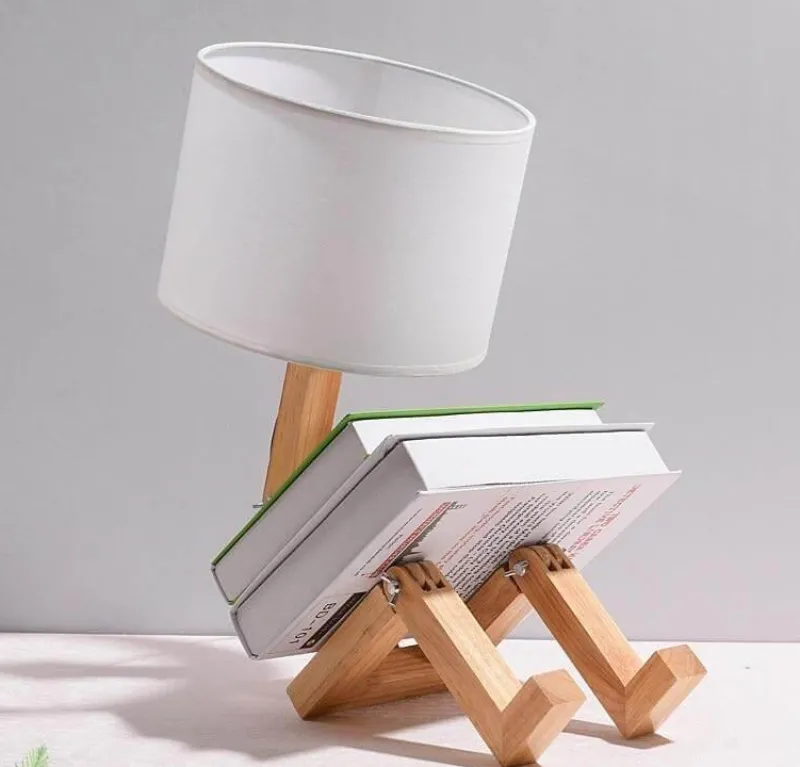 Comfort u0026 Style Beleuchtung-Robot Table Lamp - Creative Book Holder Design