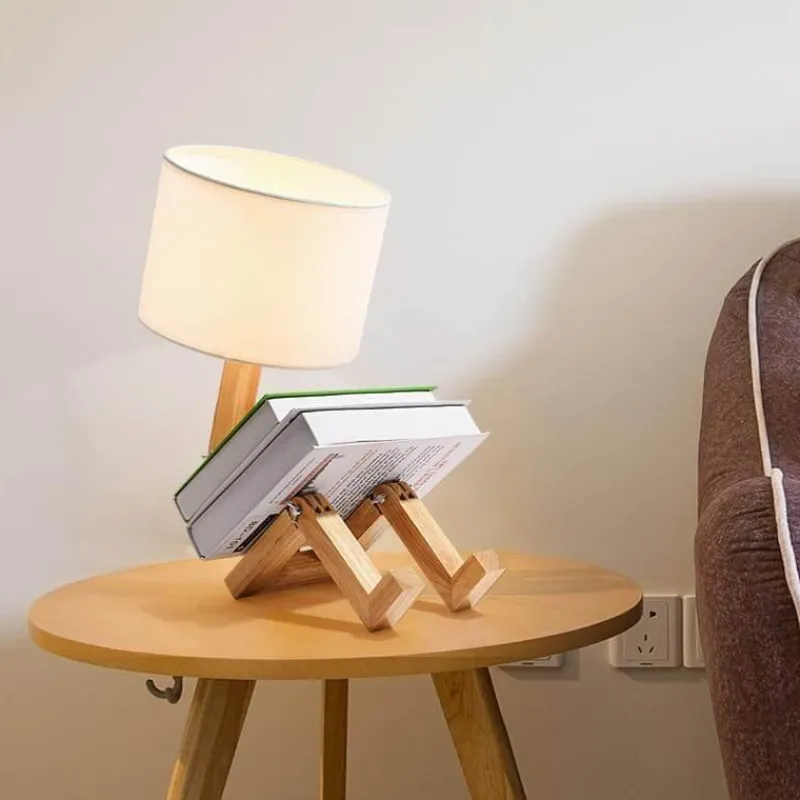 Comfort u0026 Style Beleuchtung-Robot Table Lamp - Creative Book Holder Design