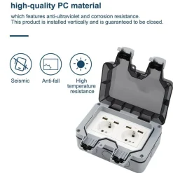 Roam Ready Heimwerkzeuge|Badezimmer-Robuste, wasserdichte Steckdosenabdeckung – Elektrischer Schutz im Außenbereich