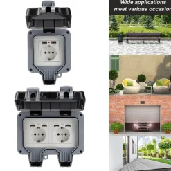 Roam Ready Heimwerkzeuge|Badezimmer-Robuste, wasserdichte Steckdosenabdeckung – Elektrischer Schutz im Außenbereich