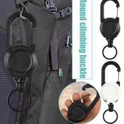 The Outdoor Vault Camping-Werkzeuge|Outdoor-Artikel-Robuster, einziehbarer Schlüsselanhänger – praktisches Ziehdesign