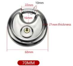 Trail u0026 Beyond Camping Im Freien|Outdoor & Garten-Robustes Vorhängeschloss aus Edelstahl – Sicheres Rundschloss