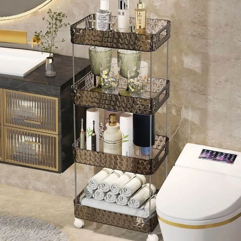 The Blissful Bath Badezimmer-Rollendes Badezimmer-Aufbewahrungsregal – Mobiler Organizer auf Rädern