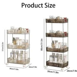 The Blissful Bath Badezimmer-Rollendes Badezimmer-Aufbewahrungsregal – Mobiler Organizer auf Rädern