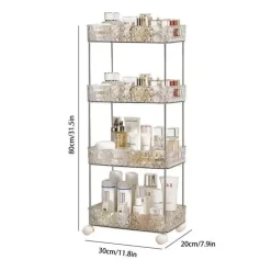 The Blissful Bath Badezimmer-Rollendes Badezimmer-Aufbewahrungsregal – Mobiler Organizer auf Rädern