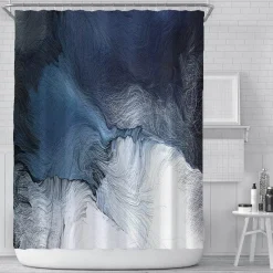 Aqua Essence Badezimmer-Romantischer Duschvorhang mit Liebesmischung – Elegantes Badezimmerdekor