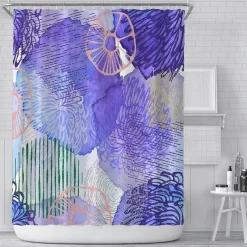 Aqua Essence Badezimmer-Romantischer Duschvorhang mit Liebesmischung – Elegantes Badezimmerdekor