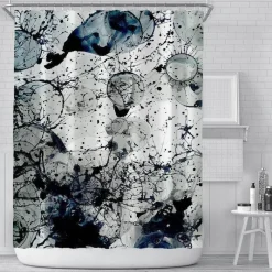 Aqua Essence Badezimmer-Romantischer Duschvorhang mit Liebesmischung – Elegantes Badezimmerdekor