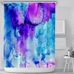 Aqua Essence Badezimmer-Romantischer Duschvorhang mit Liebesmischung – Elegantes Badezimmerdekor