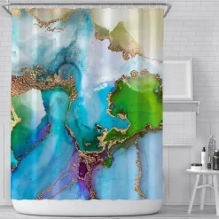 Aqua Essence Badezimmer-Romantischer Duschvorhang mit Liebesmischung – Elegantes Badezimmerdekor