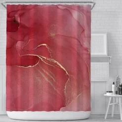 Aqua Essence Badezimmer-Romantischer Duschvorhang mit Liebesmischung – Elegantes Badezimmerdekor