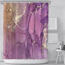 Aqua Essence Badezimmer-Romantischer Duschvorhang mit Liebesmischung – Elegantes Badezimmerdekor