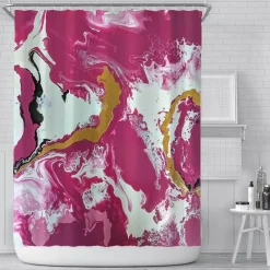 Aqua Essence Badezimmer-Romantischer Duschvorhang mit Liebesmischung – Elegantes Badezimmerdekor