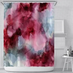 Aqua Essence Badezimmer-Romantischer Duschvorhang mit Liebesmischung – Elegantes Badezimmerdekor