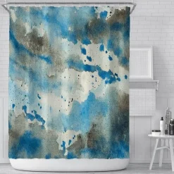 Aqua Essence Badezimmer-Romantischer Duschvorhang mit Liebesmischung – Elegantes Badezimmerdekor