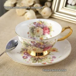 Feast u0026 Flair Küche & Esszimmer-Rose Bone China Teeservice - Elegantes Porzellan-Teegeschirr