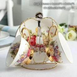 Feast u0026 Flair Küche & Esszimmer-Rose Bone China Teeservice - Elegantes Porzellan-Teegeschirr