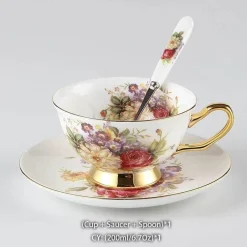 Feast u0026 Flair Küche & Esszimmer-Rose Bone China Teeservice - Elegantes Porzellan-Teegeschirr