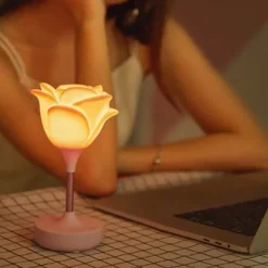 The Decor Haven Beleuchtung-Rosenblumen-Nachtlicht - Romantisches Wohndekor