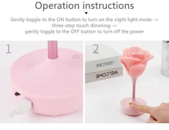 The Decor Haven Beleuchtung-Rosenblumen-Nachtlicht - Romantisches Wohndekor