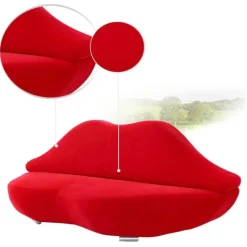 Cozy Living Wohndeko|Möbel-Rotes Doppelsitzer-Sofa – Stilvolles Loveseat-Möbel