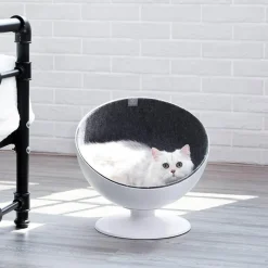 Decor Haustierzubehör|Haustierbetten-Rotierende Katzenhängematte – Interaktives Loungebett für Haustiere